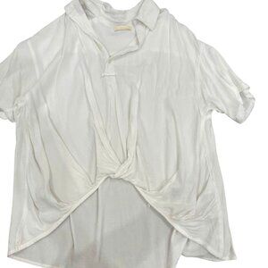 White Twist-Front Blouse